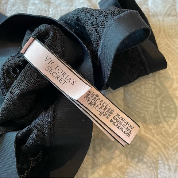 Victoria’s Secret Black Sheer Leopard Lace Bralette Bra Extra Small - Picture 7 of 11